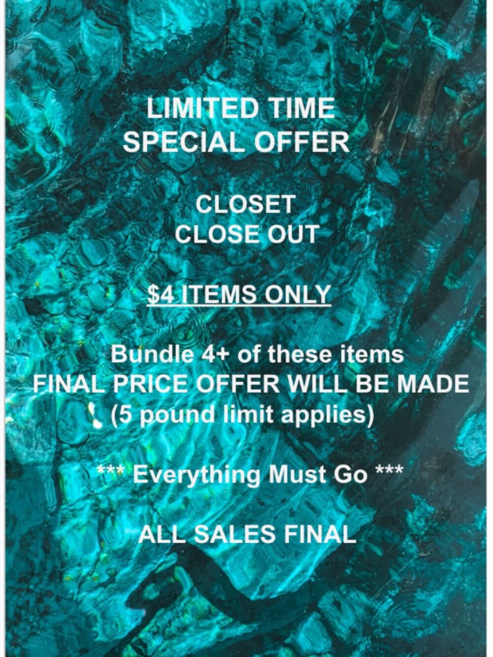 LIMITED TIME OFFER - $4.00 ITEMS ONLY - Women's, Men's, Kid's, Pet's, Home